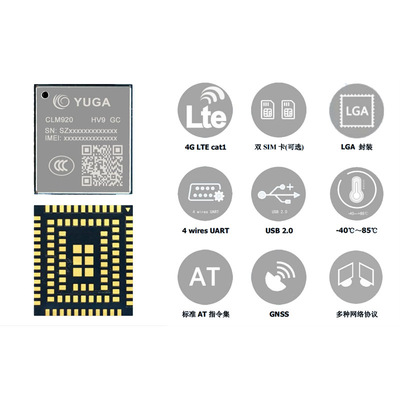 域格ASR平台Cat.1+GNSS通信定位二合一模块CLM920-HV9 G