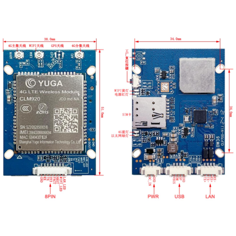 Wi-Fi6无线4G路由器CPE解决方案——CLP700 V1.1