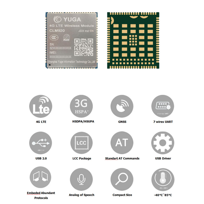 域格ASR1803平台Cat.4系列通信模块CLM920-JD3 CN