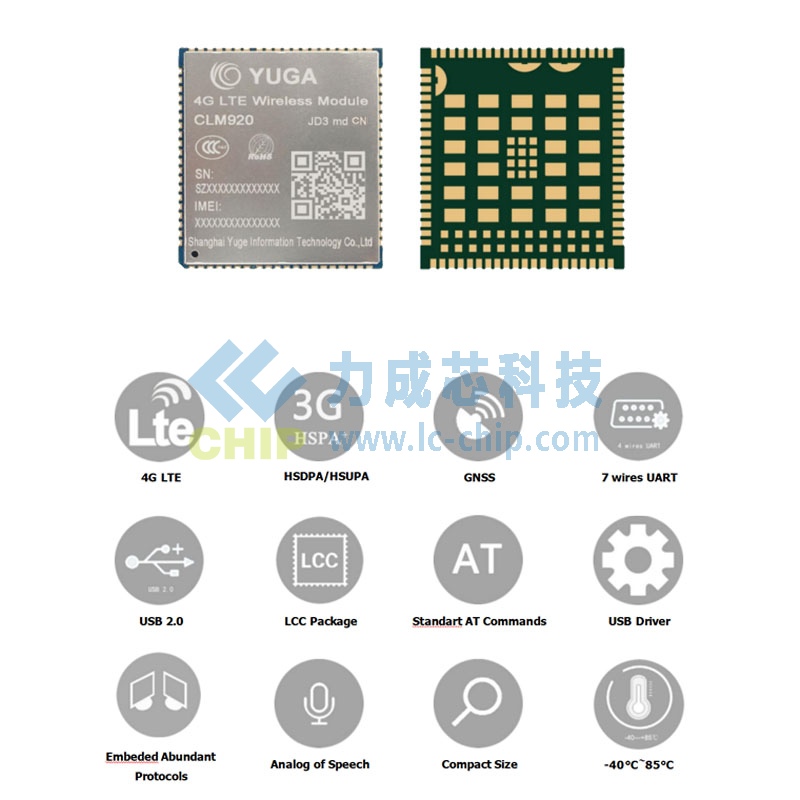 域格CLM920-JD3 CN国内版 ASR1803 Cat4通信模块