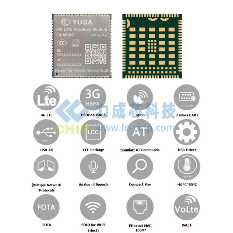 域格CLM920-JD3 AU欧澳出口版LTE Cat4通信模块 ASR1803