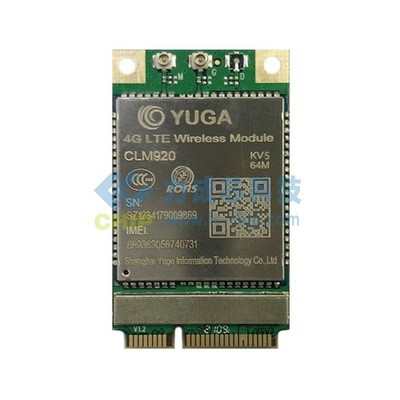 域格CLM920-KV5 MiniPCIe Cat1模块 蓝牙5.0+GNSS+VoLTE+SIM/eSIM国内全网工业模组