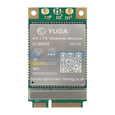 域格CLM920-JC5 ASR1803 MiniPCIe Cat4模块 国内/欧/亚/美/全球多频段MIMO分集GNSS工业4G模组