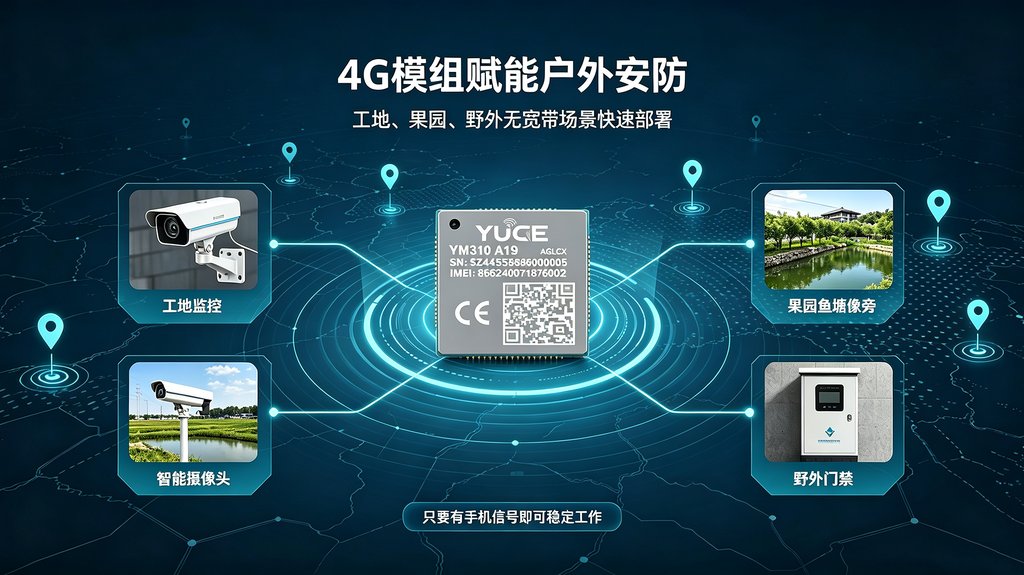 4G模组赋能户外安防，工地果园无宽带监控部署